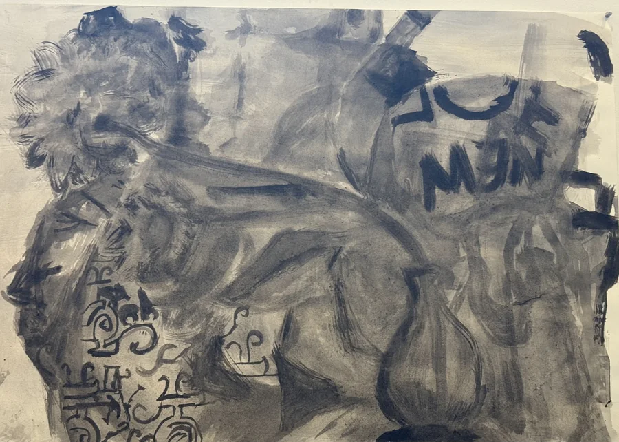 Blue Wash — Ink wash